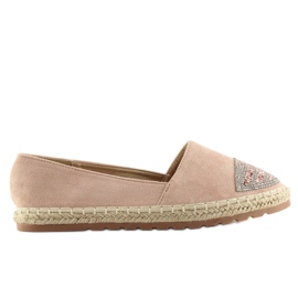 Espadrillas rosa da donna H8-102 champagne 1