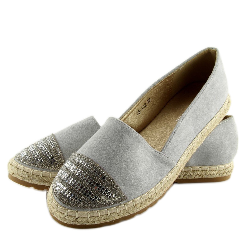 Espadrillas grigie da donna H8-102 argento grigio 1