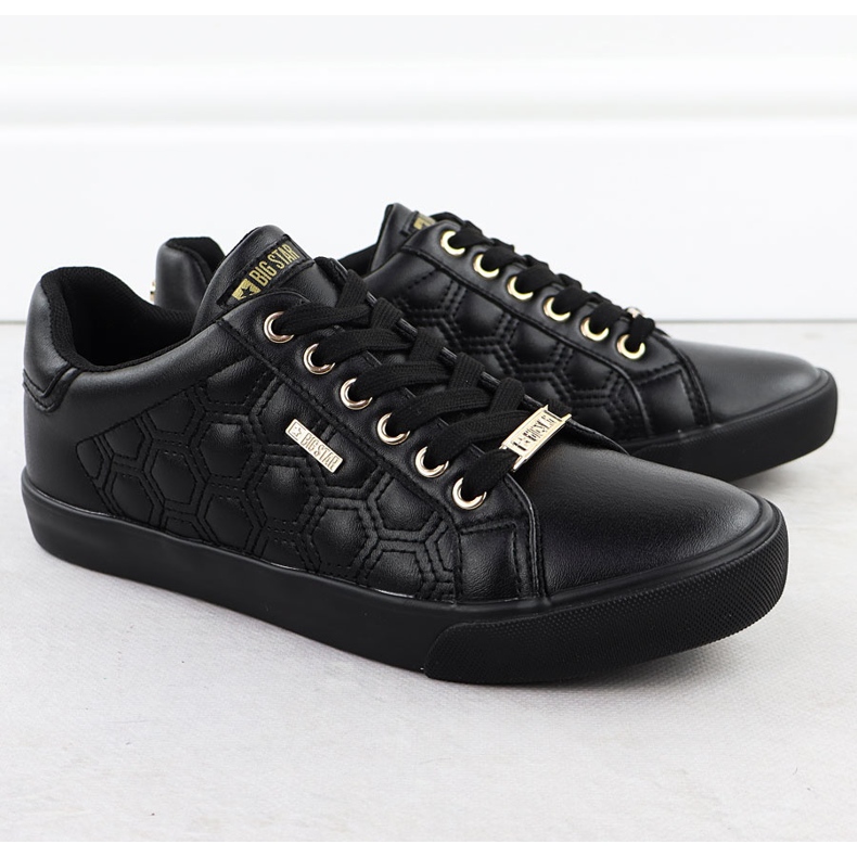 Sneaker da donna Ecoski Black Big Star RR274323 nero 2