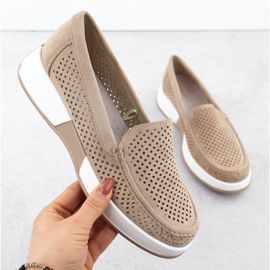 Scarpe da lavoro da donna sulla piattaforma beige Sergio Leone 094H 1