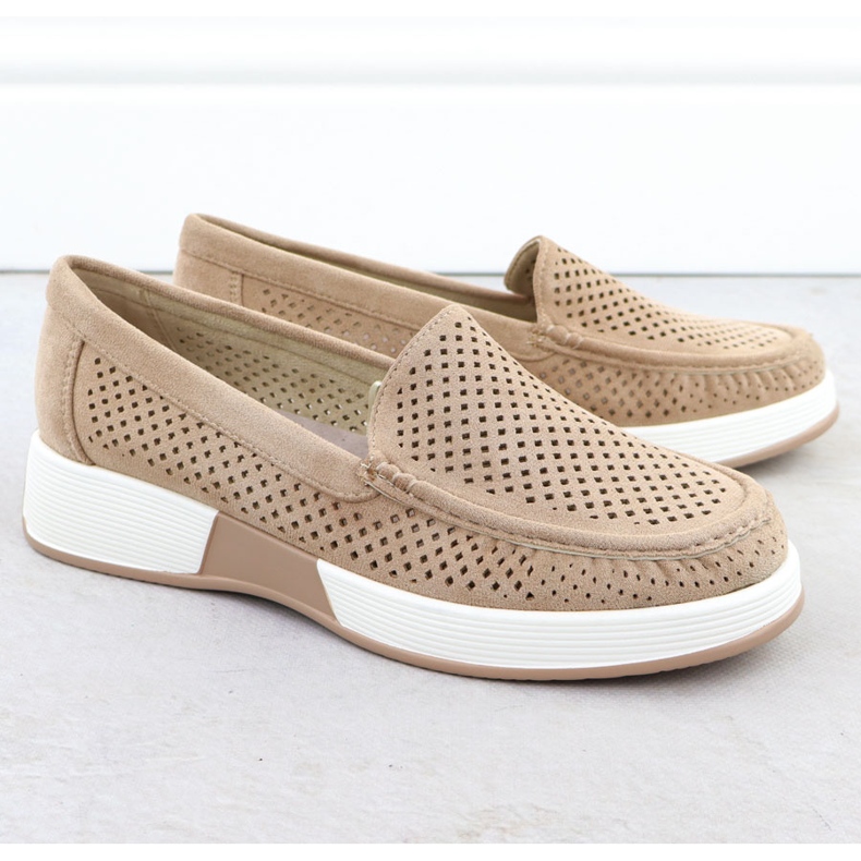 Scarpe da lavoro da donna sulla piattaforma beige Sergio Leone 094H 2