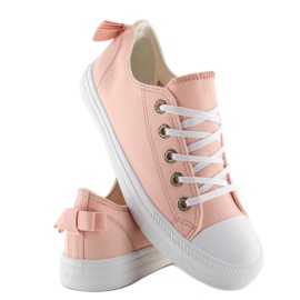 Sneakers da donna con fiocco rosa 8935 Rosa 2