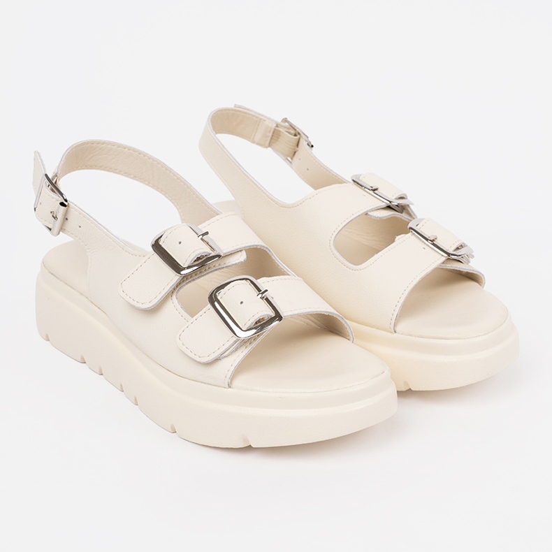 Goodin Sandali classici beige sulla piattaforma 1