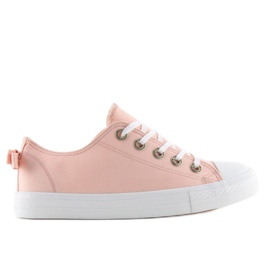Sneakers da donna con fiocco rosa 8935 Rosa 1