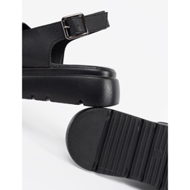 Goodin Sandali classici neri sulla piattaforma nero 1