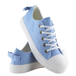 Sneakers da donna con fiocco, blu 8935 Blu 1