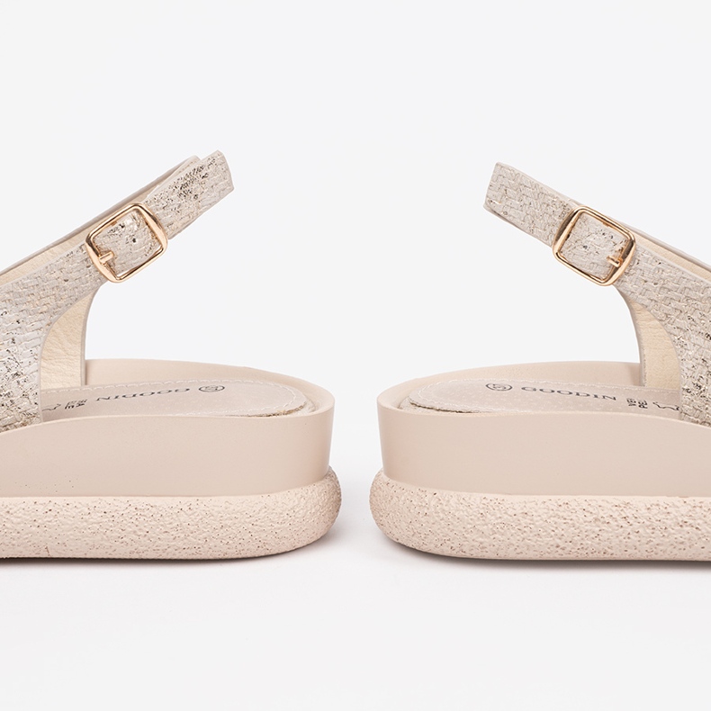 Goodin Beige comodo donne sandali 1