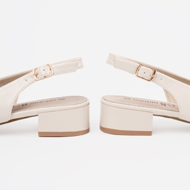 Sandali Goodin a basso livello elegante a bassa portata beige 1
