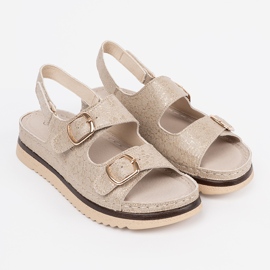 Goodin Sandali beige con elementi dorati 1