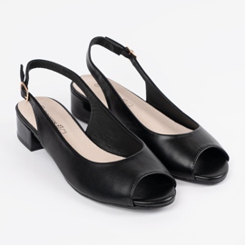 Goodin Sandali eleganti neri con tacco basso nero 1