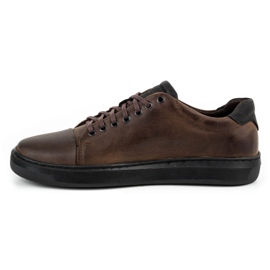 Polbut Scarpe da uomo in pelle 2109 marrone 1