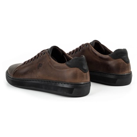 Polbut Scarpe da uomo in pelle 2109 marrone 4
