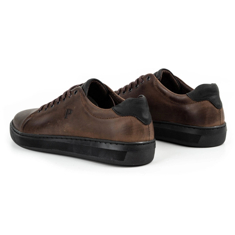 Polbut Scarpe da uomo in pelle 2109 marrone 4