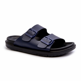 Infradito Leggere Da Uomo Con Fibbie Big Star NN174593 Blu Navy 3