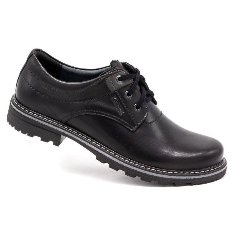 Kampol Scarpe da uomo in pelle 32/15 Nero 2