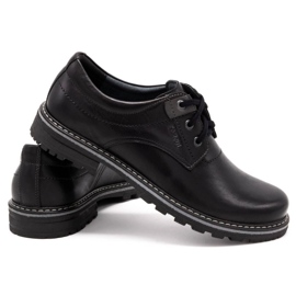 Kampol Scarpe da uomo in pelle 32/15 Nero 4