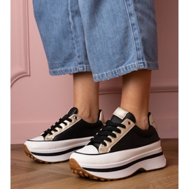 Sneaker nere sneaker su platfotm nero 1