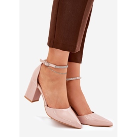 Pompe dipinte con dita puntate sul post beige 1