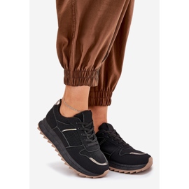 Scarpe sportive femminili sulla piattaforma nera nero 1