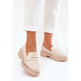 Feler da donna in pelle ecologica con zirconi beige 2