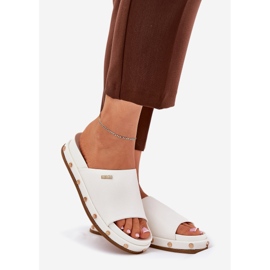 Flip da donna Flip sulla piattaforma con Big Star RR274216 White Studs bianco 1