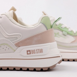 Sneaker Scarpe da donna Big Star NN274A091 beige con verde 1