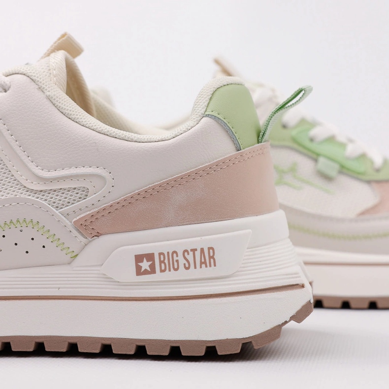 Sneaker Scarpe da donna Big Star NN274A091 beige con verde 1