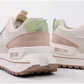 Sneaker Scarpe da donna Big Star NN274A091 beige con verde 2