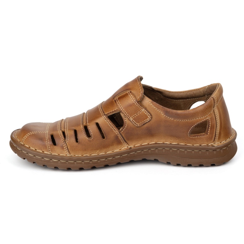 Joker Scarpe da uomo openwork 501j marrone chiaro 1