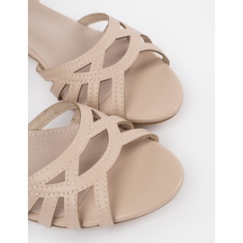 Goodin Sandali beige con inserto in pelle 1