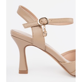 Goodin Décolleté beige con tacco aperto 2