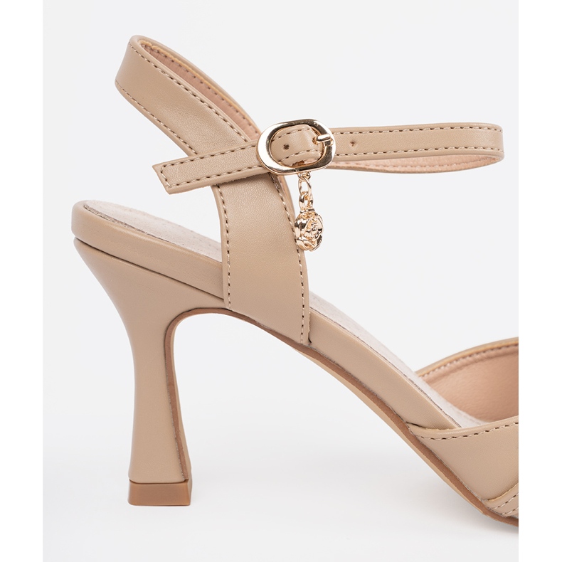 Goodin Décolleté beige con tacco aperto 2