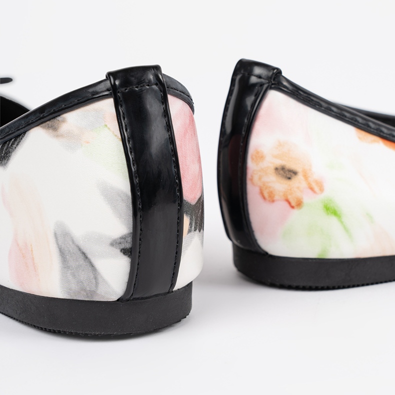 Ballerine colorate con naso nero multicolore 1