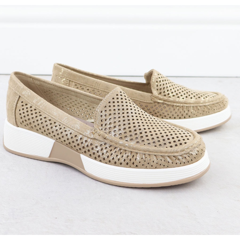 Scarpe da lavoro da donna sulla piattaforma Golden Sergio Leone 094H d'oro 2