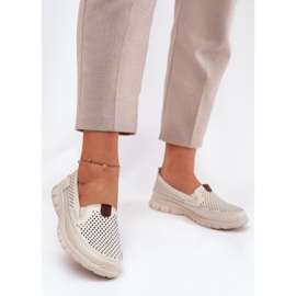 Openwork Vinceza 95336 Natural Ballerinas beige 2