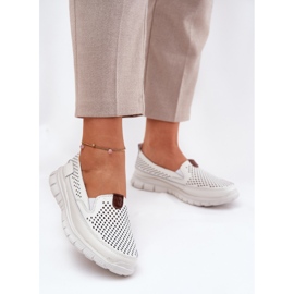 Openwork Vinceza 95336 Natural Ballerinas bianco 2