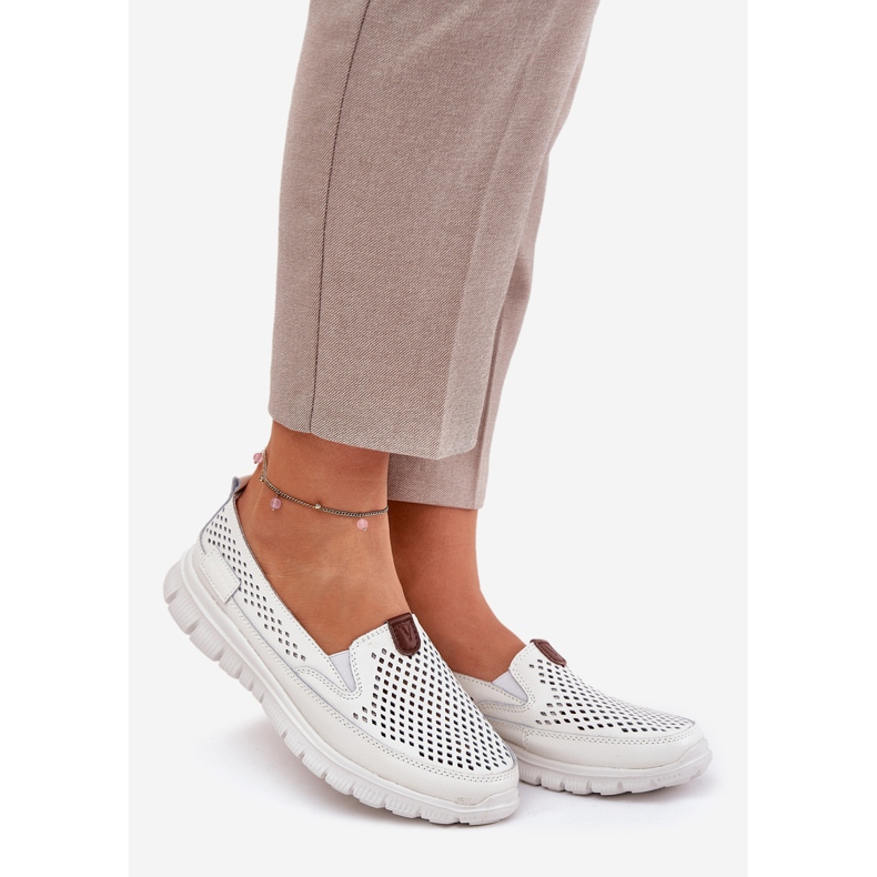 Openwork Vinceza 95336 Natural Ballerinas bianco 1