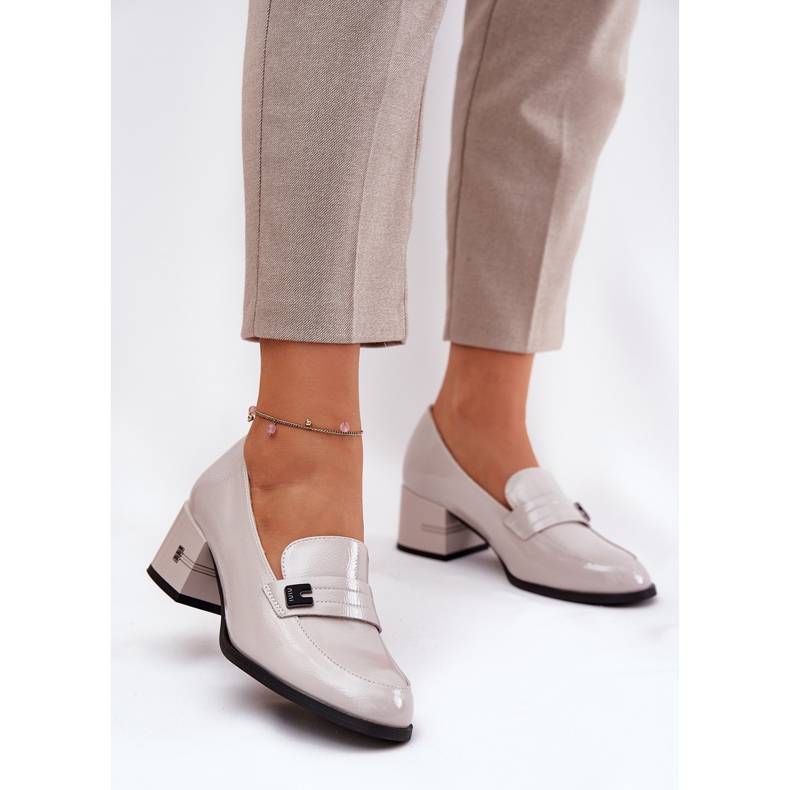 Scarpe in pelle dipinta con Vinceza 18105 Teli alti grigi grigio 2