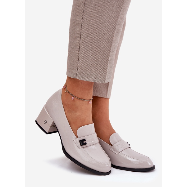 Scarpe in pelle dipinta con Vinceza 18105 Teli alti grigi grigio 1