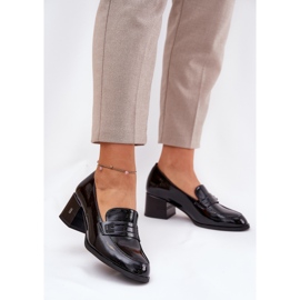 Scarpe in pelle dipinta con Vinceza 18105 tacchi alti neri nero 2
