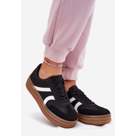 Evento Sneakers con plateau da donna nere nero 1