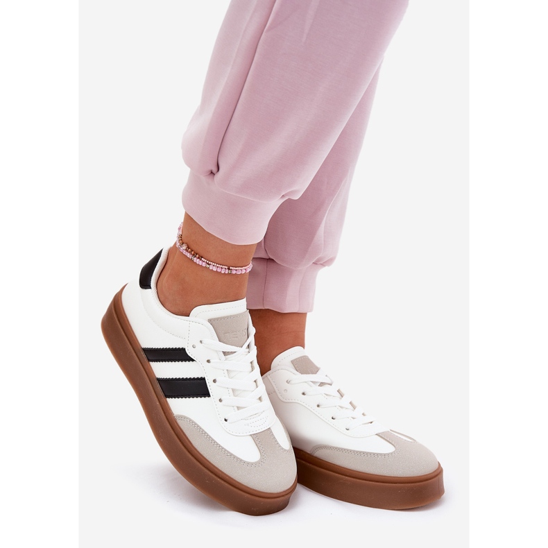 Evento Sneaker femminili sulla piattaforma con Eco Leather White bianca 1