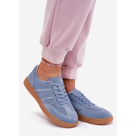 Evento Sneaker blu femminili in pelle scamosciata 1