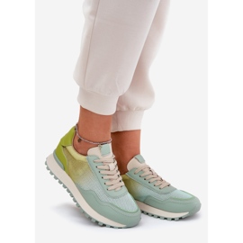 Scarpe sportive in pelle con Vinceza 66775 Mesh femminile verde 1
