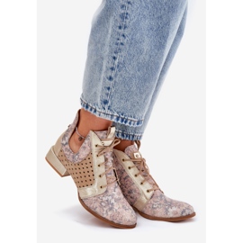 Stivali in pelle maciejka stivali 05541-04 beige-gold 1
