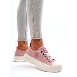 Scarpe da ginnastica da donna con suola massiccia Big Star NN274129 Rosa 3