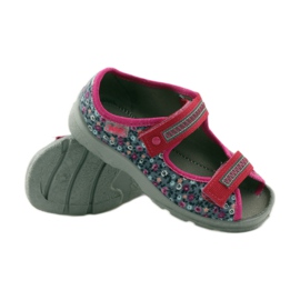 Sandali da bambina Befado 969x119 prato blu navy rosa grigio 3
