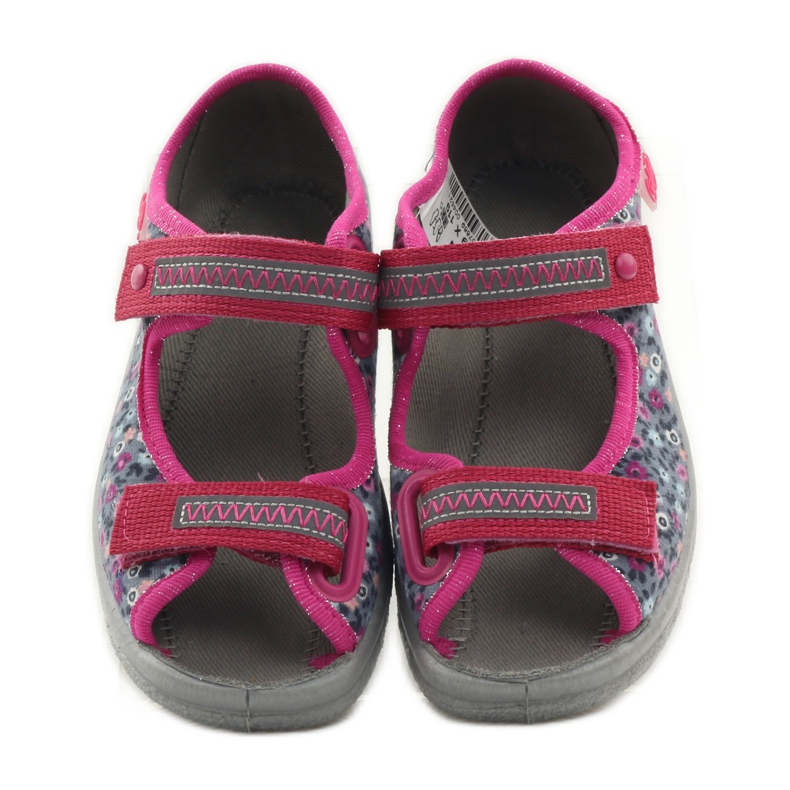 Sandali da bambina Befado 969x119 prato blu navy rosa grigio 4