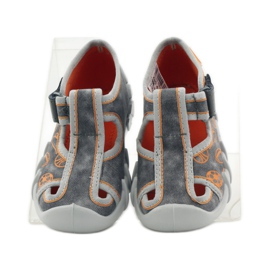 Ciabatte per scarpe per bambini Befado 190p082 grigio arancia 4