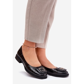S.Barski Ballerine in pelle con decorazione mk51-059 nero 1